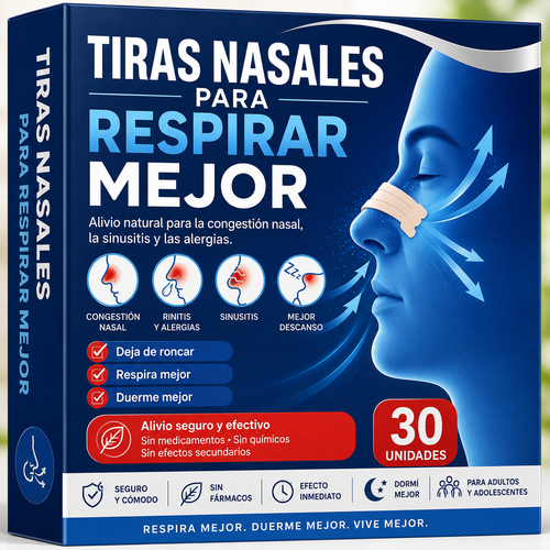 30 Tiras Nasales Respiración